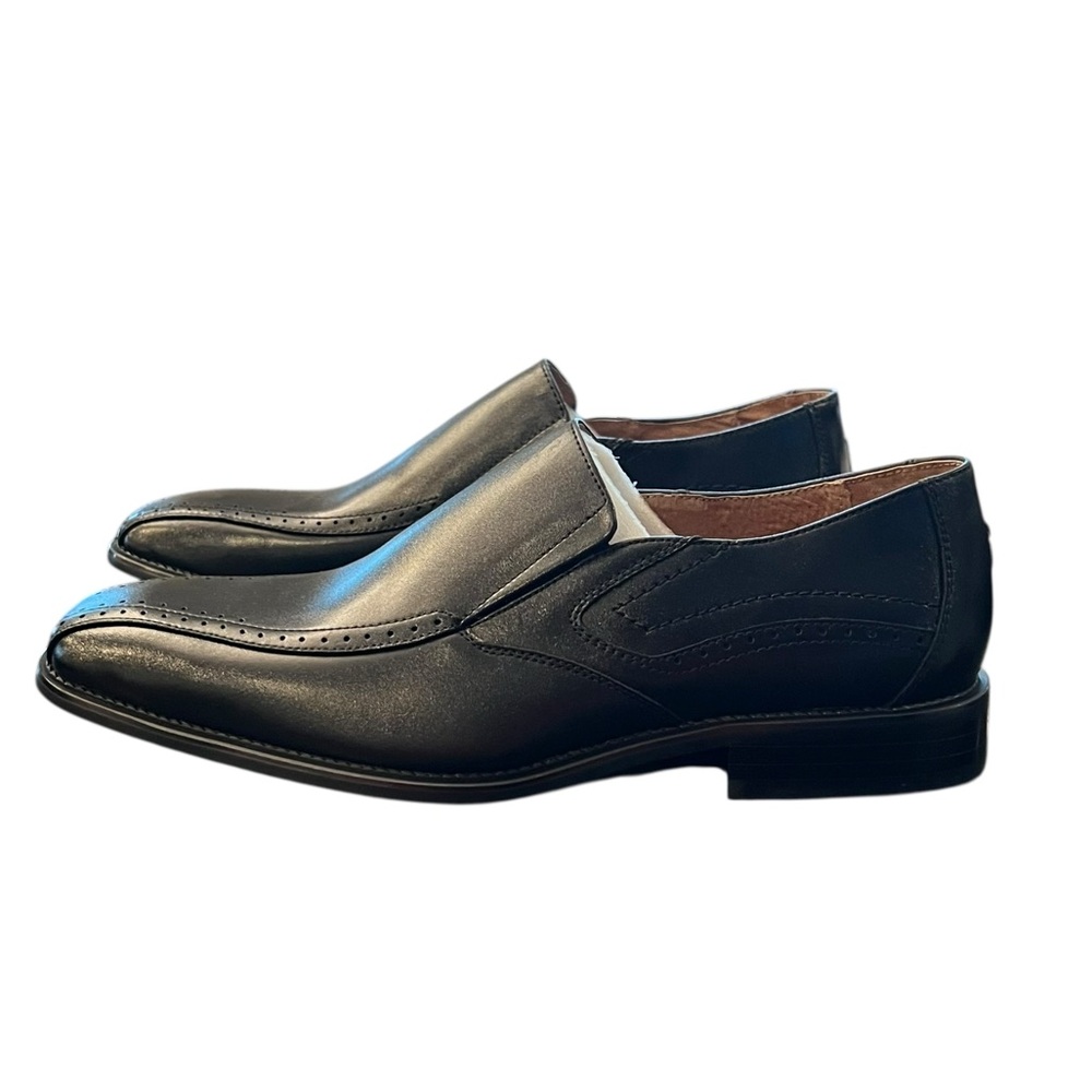 Fratelli Select Vero Cuoio 2169-01 Size 10M Square Toe Black Leather Dress Shoes